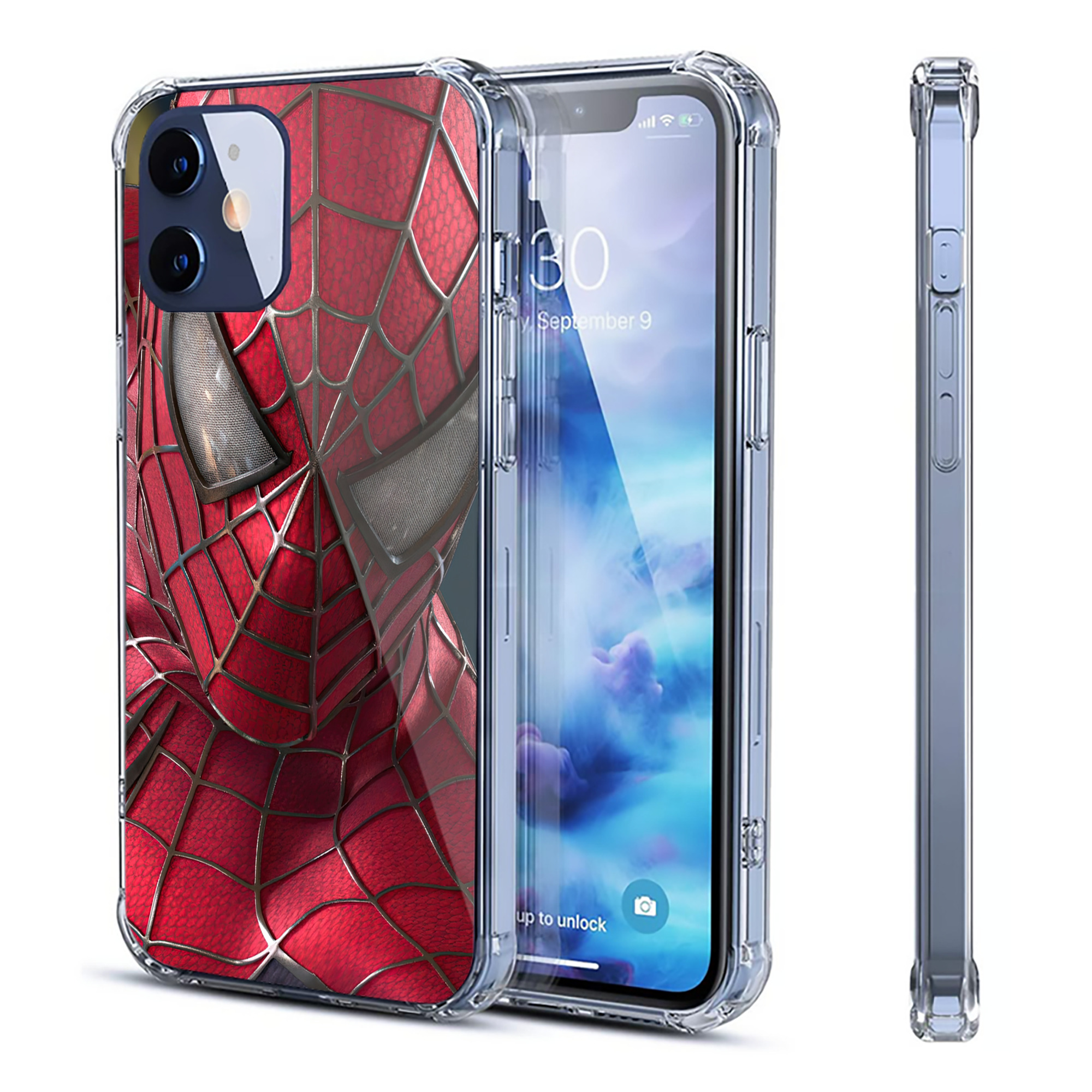 （画像用） Spider Man スパイダーマン 【iPhone 12シリーズ対応】透明スマホケース（クリアソフトケース）
